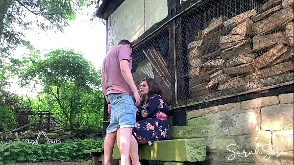 Fucking at an abondand barnyard - outdoor sex