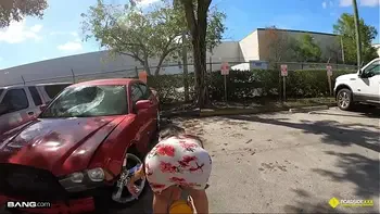 Roadside - Latina Fucks Her Car Mechanics Dick For A Favor