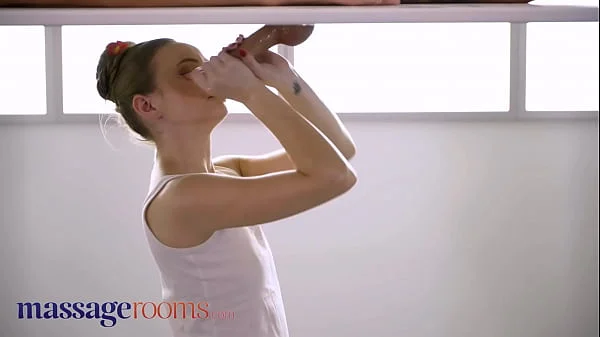 Massage Rooms Great blowjob and hardcore romantic sex on milking table Lady Bug takes huge facial