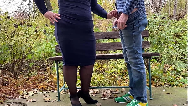 Mother-in-law's panties are completely soaked in my cum