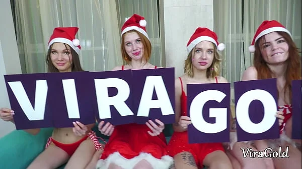 Christmas Home Orgy with 5 petite girls Goldie Small Ellis Baileys Sofi Li Rina Ray and Kitsune Liss
