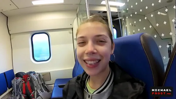 Real Public Blowjob in the Train | POV Oral CreamPie by MihaNika69 and MichaelFrost