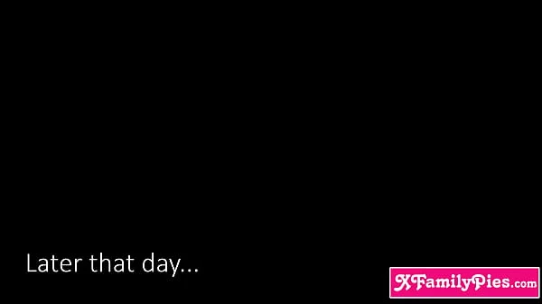 Tiny stepsister teen Delilah Day measures stepbrothers big dick and it was a good size