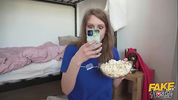 Fake Hostel - horny Swedish girl seduces a muscular hot dude to have multiple orgasms on his cock