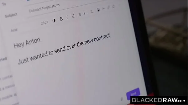 BLACKEDRAW Curvy cutie Gaby can't resist her boss's BBC