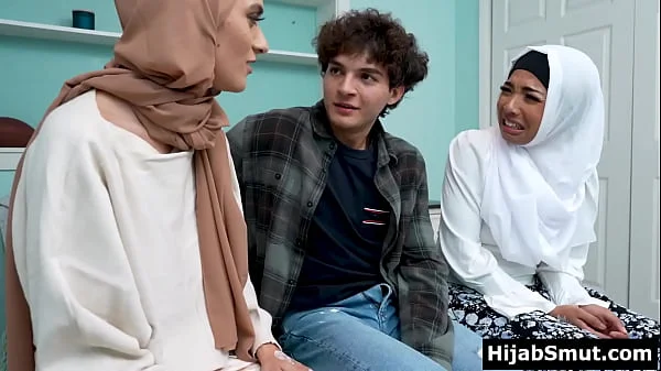 Step brother deflowers muslim step sister & her bff