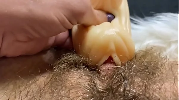 Huge erected clitoris fucking vagina deep inside big orgasm