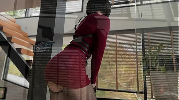 Ada Wong from Resident Evil Masturbates Wet Pussy Dildo and Crazy Orgasm - Solo Cosplay