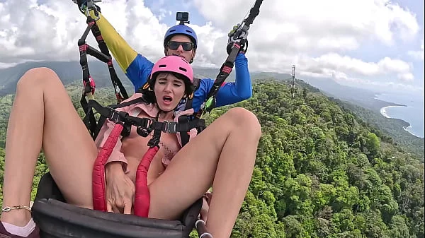 Wet and Messy Extreme SQUIRTING while PARAGLIDING 2 in Costa Rica