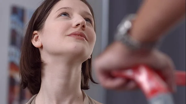 Slim teen double penetrated