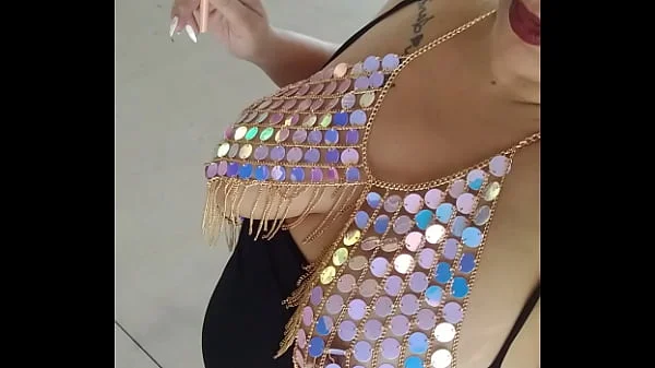 My wife is a sexy exhibitionist, i love to see her flashing her big pierced tits.