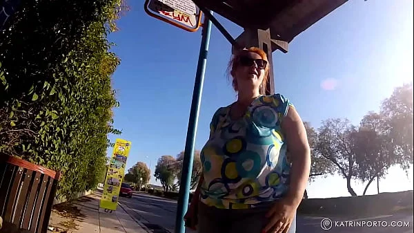 BBW with hairy pussy nude in public