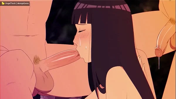 Hinata getting Shadow Cloned