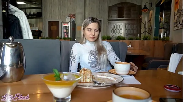 Remote Controlled Vibrator In Crowded Cafe - Letty Black