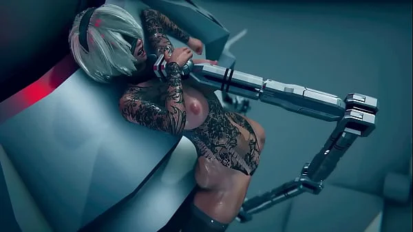 2B recibe mantenimiento vaginal por un Androide | Nier: Automata