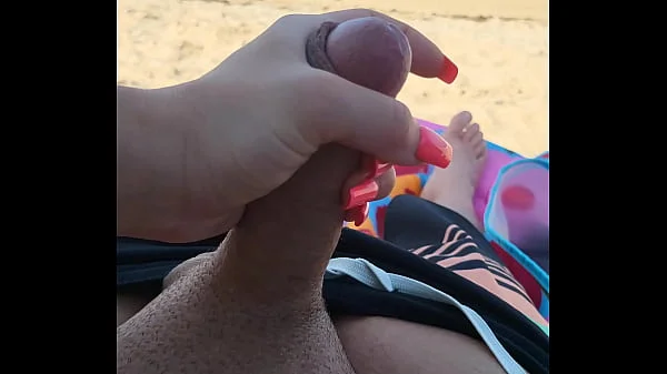 Getting him off on a public beach!