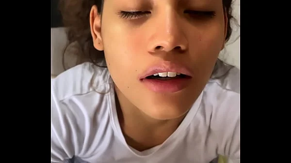 small stepsister student in skirt fucking standing cum on her face