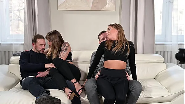 Scorned Hotties Eveline And Silvia Dellai Film Their Own DP Gangbang GP2988