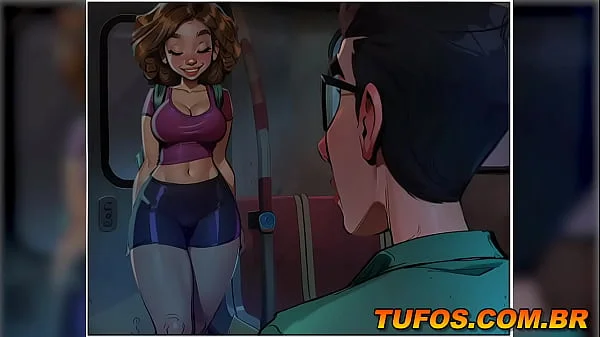 Novinha fogosa e sem calcinha no metrô escuro! Luz no fim do trem! Gozando a vida adoidado!