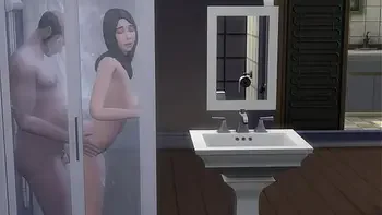 Stepfather fucks her in the shower for 30 minutes