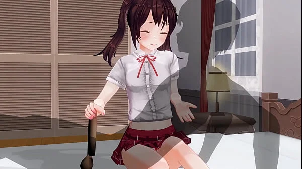 無修正アニメ　いもーとがアナルを責めながら、寸止め手こきオナサポ