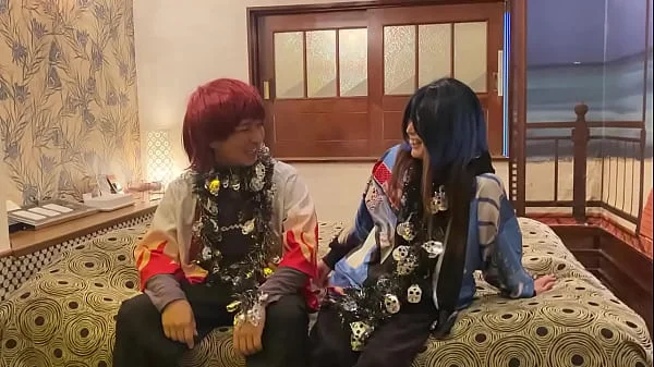 人妻熟女【無修正】ハロウィンの日にコスプレさせられてフェラから生中出し！！！