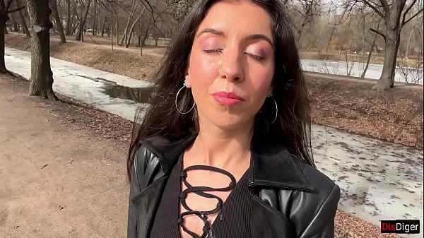 Cum on a girl's face so she could walk through the park covered in sperm and shock people - Cumwalk