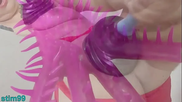 Perverse Mature Masturbation with Brush Cleaner, Milf Stretching Pussy with Glove and Pump Plugers