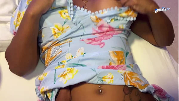Stepmother helps stepson to reduce an erection and ends up creampied