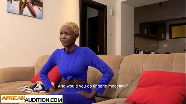Shy African wannabe model tricked into fucking at this fake casting