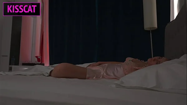 S1E1: Step mom shares hotel room with one bed, so step son fucks tight pussy till facial surprise