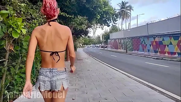 Hairy Micro Bikini Try on in Public