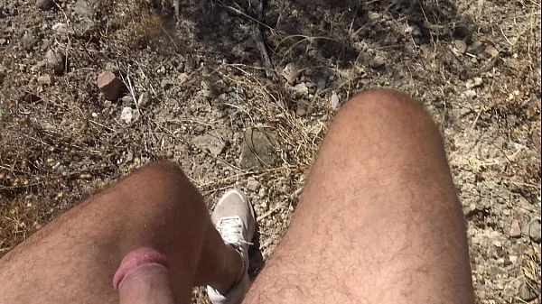 French nudist milf is SHOCKED !!! she caught a real voyeur following her !!!