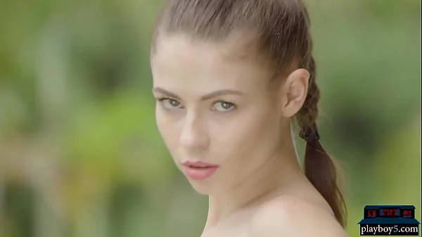 Petite Russian model with a sexy ass gets naked after boxing