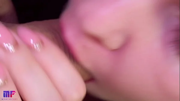 Close up amateur blowjob with cum in mouth