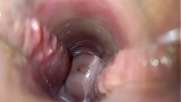 Orgasm inside the vagina close-up