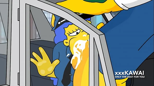 Police Marge tries to Arrest Snake but he Fucks Her (The Simpsons)