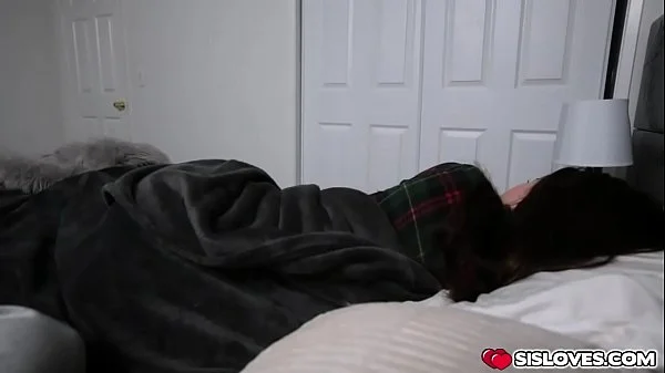 Sweet stepsister helps her stepbrother with his raging boner