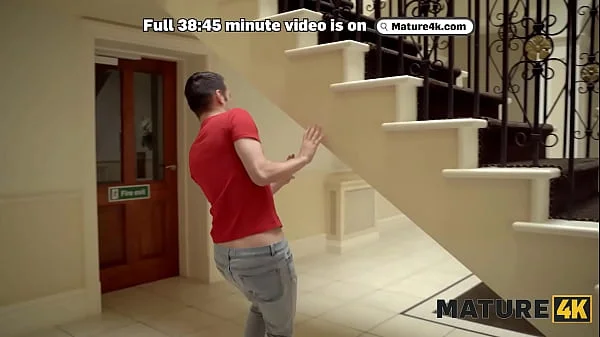 MATURE4K. Hot MILF is making milkshakes with her horny neighbour and let her husband to taste it