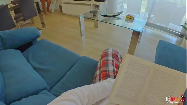 Stepmother Accidentally Sat on Stepson's Cock with Her Naked Pussy