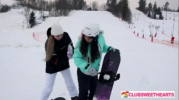 From Snowboarding to Pussy Fucking with 18yoy Alice Flore and Amelia Ost by ClubSweethearts