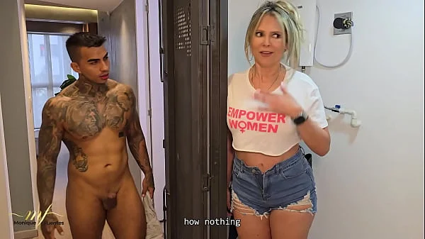 Stepson creampies his stepmom with tight pussy and big ass - Monique Fuentes