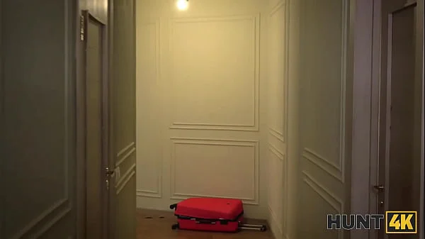 HUNT4K. Russian lesbian slut was caught and fucked by her landlord and her GF was watching