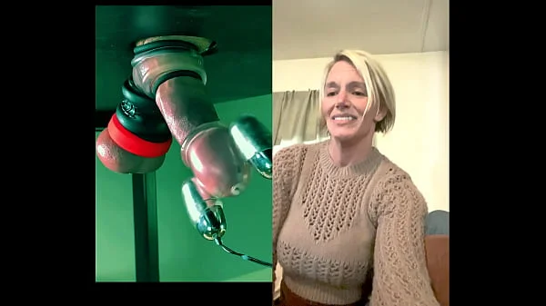 42yr old milf sees ballbusting for the first time