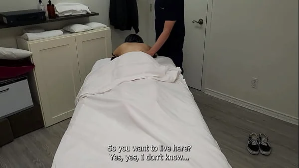 Petite Japanese girl was seduced, and fucked twice during massage