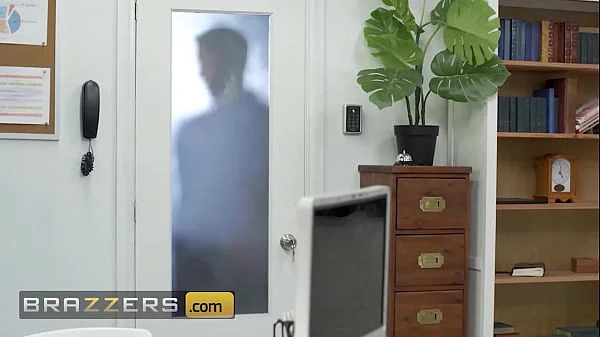 BRAZZERS - Angel Wicky Swallows Her Employee's Huge Cock Through A Gloryhole Then Slides It Inside Her Hungry Pussy