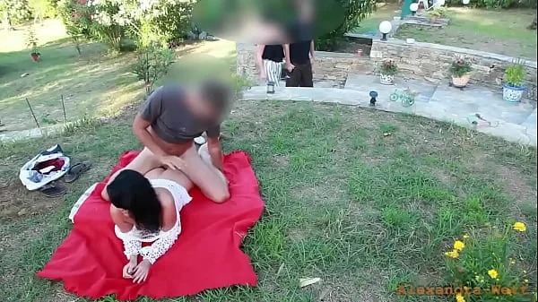 OMG! Public! Asshole filled with cum body completely covered in cum!