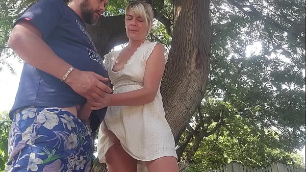 Mutual masturbation with my stepsis outdoors cumming on her pussy