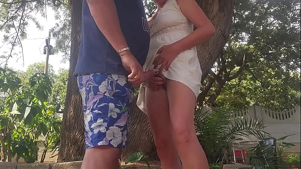 Mutual masturbation with my stepsis outdoors cumming on her pussy