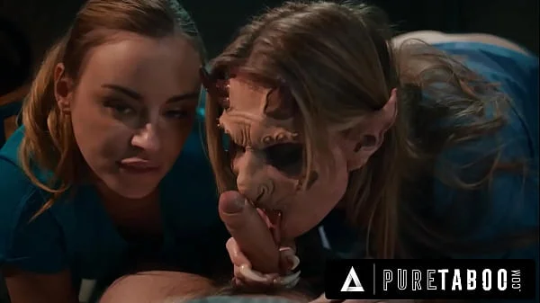 PURE TABOO 3-Titted Demon Ashley Lane Breastfeeds Nurse Anna Claire Clouds! CREEPY HORROR PORN 3-WAY